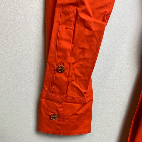 Tory Burch Orange Summer Dress with Gold Detailing - Picture 6 of 7